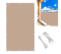 MEEYI Brise Vue Jardin 1.5x3m, LatéRal Pare-Soleil Brise-Vue UV RéSistant Paravent de Balcon Protection Contre Les Regards pour Jardin Patio, Sable