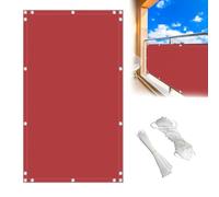 MEEYI Brise Vue Jardin 1x3m, LatéRal Pare-Soleil Brise-Vue UV RéSistant Paravent de Balcon Protection Contre Les Regards pour Terrasse et Jardin, Rouge