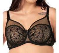 mefemi - Elisabeth Soft - Soutien-Gorge pour Femme avec Armatures, Bretelles et Dentelle - Minimiseur - Doux - Grandes Tailles - sous-vêtements Femmes - Lingerie - Élégant - Nude - 95D
