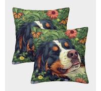 MEFESE Bouvier Bernois Housse De Coussin Ensemble De 2 Housse De Coussin Décorative Confort Et Douceur Garantis Housses De Coussin pour Canapé-lit 45x45cm