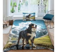 MEFESE Bouvier Bernois Suisse 2 Pièces Bedding Housse De Couette avec Taie D'oreillerParure De Lit Personne Ensembles De Housses De Couette en Microfibre Brossée Douce Single（135x200cm）
