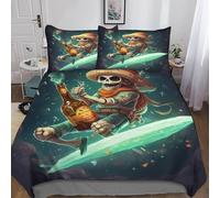 MEFESE crâne d'anime 3D Motif Imprimé Parure De Lit Enfants Adultes,100% Microfibre,Luxury Qualité Comprend Housse De Couette&taie d'oreiller-Convient Aux Bedding 3 Pièces King（220x240cm）