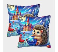 MEFESE Hérisson Housse De Coussin Ensemble De 2 pour Chambre, Canapé, Chaise, Lit,Jardin Confort Et Douceur Garantis Housses De Coussin pour Voiture 40x40cm