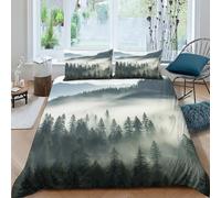 MEFESE Paysage Naturel Qualité Couvre Lit Personnes Couverture Courtepointe,Boutis Paysage Naturel Couvre-lit Matelassé en Microfibre,Dessus De Lits Et Couvre Lits De Luxe en 3 Pièces King（220x240cm）