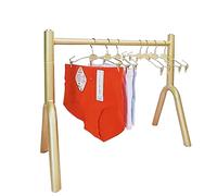 MEFFEE Golden Clothes Rail Mini présentoir pour sous-vêtements,Soutiens-Gorge,Bijoux,etc.,Joli Porte-Manteau avec revêtement Nano doré,Cadre en Fer épais,pour Diffusion en Direct,Magasin de vêtemen