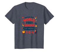 Méfiez-Vous de la première année Mondiale au Travail T-Shirt, Enfant, Bleu Chiné, 3 Ans