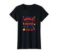 Méfiez-Vous de la première année Mondiale au Travail T-Shirt, Femme, Noir, L