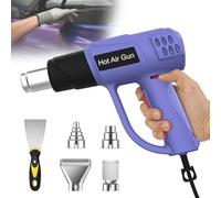 Mefine Décapeur Thermique Chauffage Rapide 60-600°C, Decapeur Thermique 2 Vitesses Air & Protection Surchauffe, Pistolet Thermique 1600W avec 5 Accessoires pour DIY, Gaines Rétractable, Décapage