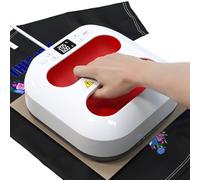 Mefine Presse à chaud textile, 22,8 x 22,8 cm, chauffe en 1 min | Réglage numérique du temps et de la température, arrêt automatique après 10 min pour T-shirts, sacs, sweats et bannières