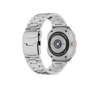 Mefloar Bracelet de montre de luxe en acier inoxydable Compatible avec Samsung Galaxy Watch Ultra 47mm/2025(Silver,For Galaxy Watch Ultra 2025)