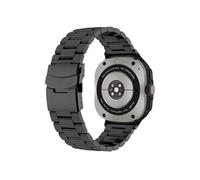 Mefloar Bracelet de montre de luxe en acier inoxydable Compatible avec Samsung Galaxy Watch Ultra 47mm/2025(Black,For Galaxy Watch Ultra 47mm)