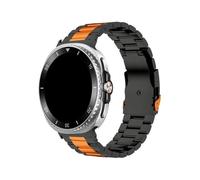 Mefloar Bracelet de montre en acier inoxydable Compatible avec Samsung Galaxy Watch 8 44mm 40mm/8Classic 46mm/Ultra 2025 2024(Black orange,For Galaxy Ultra 2024)