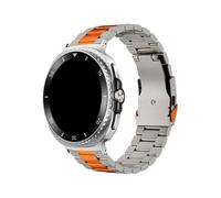 Mefloar Bracelet de montre en acier inoxydable Compatible avec Samsung Galaxy Watch 8 44mm 40mm/8Classic 46mm/Ultra 2025 2024(Titanium orange,For Galaxy Ultra 2024)