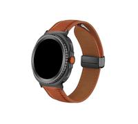 Mefloar Bracelet de montre en cuir Compatible avec Samsung Galaxy Watch 8 44mm 40mm/8Classic 46mm/Ultra 47mm 2025(Black brown,For Galaxy Ultra 2025)