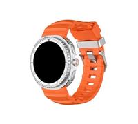 Mefloar Bracelet de montre en silicone souple Compatible avec Samsung Galaxy Watch 8 44mm 40mm/8Classic 46mm(Orange,For Galaxy 8 44mm 40mm)