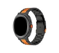 Mefloar Bracelet de montre en titane Compatible avec Samsung Galaxy Watch 8 40mm 44mm/8Classic 46mm /Ultra 47mm 2025(Black orange,For Galaxy Ultra 47mm)