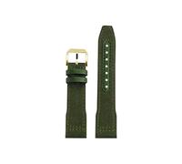 Mefloar Bracelet de montre nylon Compatible avec IWC Pilot Mark 18 Spitfire fighter jet Portugal IW377714 327004 377709 388101(Army Green Gold,22mm)