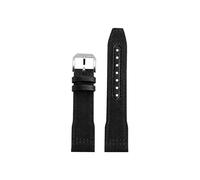 Mefloar Bracelet de montre nylon Compatible avec IWC Pilot Mark 18 Spitfire fighter jet Portugal IW377714 327004 377709 388101(Black Silver,22mm)