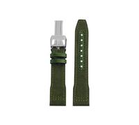 Mefloar Bracelet de montre nylon Compatible avec IWC Pilot Mark 18 Spitfire fighter jet Portugal IW377714 327004 377709 388101(A-Army Green Silver,22mm)