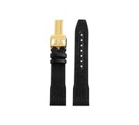 Mefloar Bracelet de montre nylon Compatible avec IWC Pilot Mark 18 Spitfire fighter jet Portugal IW377714 327004 377709 388101(A-Black gold,21mm)