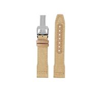 Mefloar Bracelet de montre nylon Compatible avec IWC Pilot Mark 18 Spitfire fighter jet Portugal IW377714 327004 377709 388101(A-Khaki Silver,20mm)