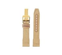 Mefloar Bracelet de montre nylon Compatible avec IWC Pilot Mark 18 Spitfire fighter jet Portugal IW377714 327004 377709 388101(A-Khaki Gold,21mm)