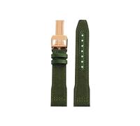 Mefloar Bracelet de montre nylon Compatible avec IWC Pilot Mark 18 Spitfire fighter jet Portugal IW377714 327004 377709 388101(A-Army Green Rose Gold,21mm)