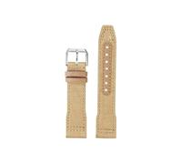 Mefloar Bracelet de montre nylon Compatible avec IWC Pilot Mark 18 Spitfire fighter jet Portugal IW377714 327004 377709 388101(Khaki Silver,22mm)