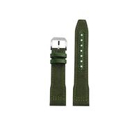Mefloar Bracelet de montre nylon Compatible avec IWC Pilot Mark 18 Spitfire fighter jet Portugal IW377714 327004 377709 388101(Army Green Silver,22mm)