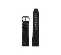 Mefloar Bracelet de montre nylon Compatible avec IWC Pilot Mark 18 Spitfire fighter jet Portugal IW377714 327004 377709 388101(Black Black,21mm)