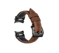Mefloar Bracelet en cuir adapté for Compatible avec Samsung Galaxy Watch 7 6 5 4 40mm 44mm /4 Classic 46mm 42mm /6classic 43mm 47mm /5Pro 45mm, accessoires(Brown Black,For Galaxy Watch 6 44mm)
