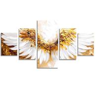 Mefooge 5D Diamond Painting 5 Pack Plume Diamant Painting Broderie Diamant Kit Complet,Aile Diamond Painting pour Adulte Diamant Art Craft Kit pour Décoration Murale de Salon-100x60cm-F553