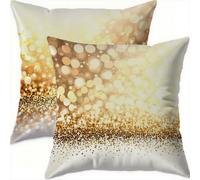 Mefooge du Printemps Housse Coussin 60x60cm Vintage Decoratif Housse Coussin,Velours Taie Oreiller Doré Double Face Impermé,Lot de 2 avec Fermeture éclair Invisible,pour Salon Chambre Decor-D762