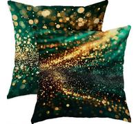 Mefooge du Printemps Housse Coussin 80x80cm Vintage Decoratif Housse Coussin,Lin Taie Oreiller Vert Double Face Impermé,Lot de 2 avec Fermeture éclair Invisible,pour Salon Chambre Decor-D755