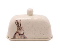 Meg Hawkins Beurrier en céramique Motif lièvre de campagne 18 cm