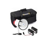 MEG025 Pack Mégaphone Compact 25W - avec 2 Batteries Rechargeables Vonyx MRB04 et Sac de Transport