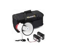 MEG025 Pack Mégaphone Compact 25W - avec 2 Batteries Rechargeables Vonyx MRB04 et Sac de Transport