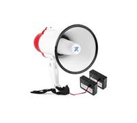 VONYX MEG025 Pack Mégaphone Compact 25W - avec 2X Batteries Rechargeables MRB04, Portée Jusqu’à 800m, Bluetooth & Lecteur MP3, Idéal pour Manifestations et Matchs Sportifs