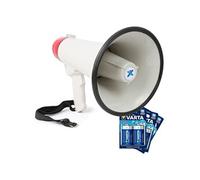 VONYX MEG040 Kit Mégaphone Transportable 40W - avec 6 Piles Type D 1,5V, Plug and Play, Portée jusqu'à 1 km, Bandoulière, Idéal pour Les Déplacements en Manifestations ou Matchs