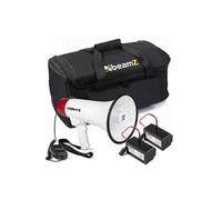 VONYX MEG045 Pack Mégaphone 45W - avec 2X Batteries Rechargeables MRB06 et Sac de Transport, Portée Jusqu’à 1km, Micro Main, Bluetooth & Lecteur MP3, Idéal pour Manifestations et Matchs Sportifs