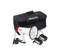 VONYX MEG045 Pack Mégaphone 45W - avec 2X Batteries Rechargeables MRB06 et Sac de Transport, Portée Jusqu’à 1km, Micro Main, Bluetooth & Lecteur MP3, Idéal pour Manifestations et Matchs Sportifs