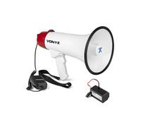 VONYX MEG045 Pack Mégaphone 45W - 1x Batterie Rechargeable MRB06, Portée Jusqu’à 1km, Micro Main Détachable, Bluetooth & Lecteur MP3, Idéal pour Manifestations et Matchs Sportifs