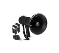 VONYX MEG075 Pack Mégaphone 75W - avec 2X Batteries Rechargeables MRB12, Portée Jusqu’à 1,3 km, Micro Main Détachable, Bluetooth & Lecteur MP3, Idéal pour Manifestations et Matchs Sportifs