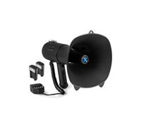 VONYX MEG090 Pack Mégaphone 90W - avec 2X Batteries Rechargeables MRB12, Portée Jusqu’à 1,4 km, Micro Main Détachable, Bluetooth & Lecteur MP3, Idéal pour Manifestations et Matchs Sportifs