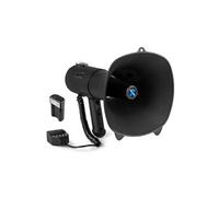 VONYX MEG090 Pack Mégaphone 90W - avec 1x Batterie Rechargeable MRB12, Portée Jusqu’à 1,4 km, Micro Main Détachable, Bluetooth & Lecteur MP3, Idéal pour Manifestations et Matchs Sportifs