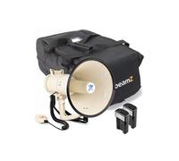 VONYX MEG120 Pack Mégaphone Puissant 120W - avec 2X Batteries Rechargeables MRB12 et Sac de Transport, Portée 1,6 km, Micro Main, Bluetooth, Lecteur MP3, Idéal pour Manifestations et Matchs