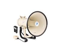 VONYX MEG120 Pack Mégaphone Puissant 120W - avec 1x Batterie Rechargeable MRB12, Portée Jusqu’à 1,6 km, Micro Main Détachable, Bluetooth & Lecteur MP3, Idéal pour Manifestations et Matchs Sportifs