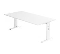 MEGA 2E W | Bureau - 200 x 100 réglable en hauteur Blanc/Blanc