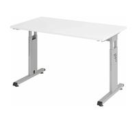 MEGA 612 S | Bureau 120 x 67 réglable en hauteur Blanc/Argent