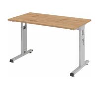 MEGA 612 S | Bureau 120 x 67 réglable en hauteur Chêne Cendré/Argent